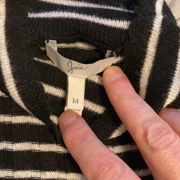 Navy and White Stripe Mock Top - Picture 4 of 5